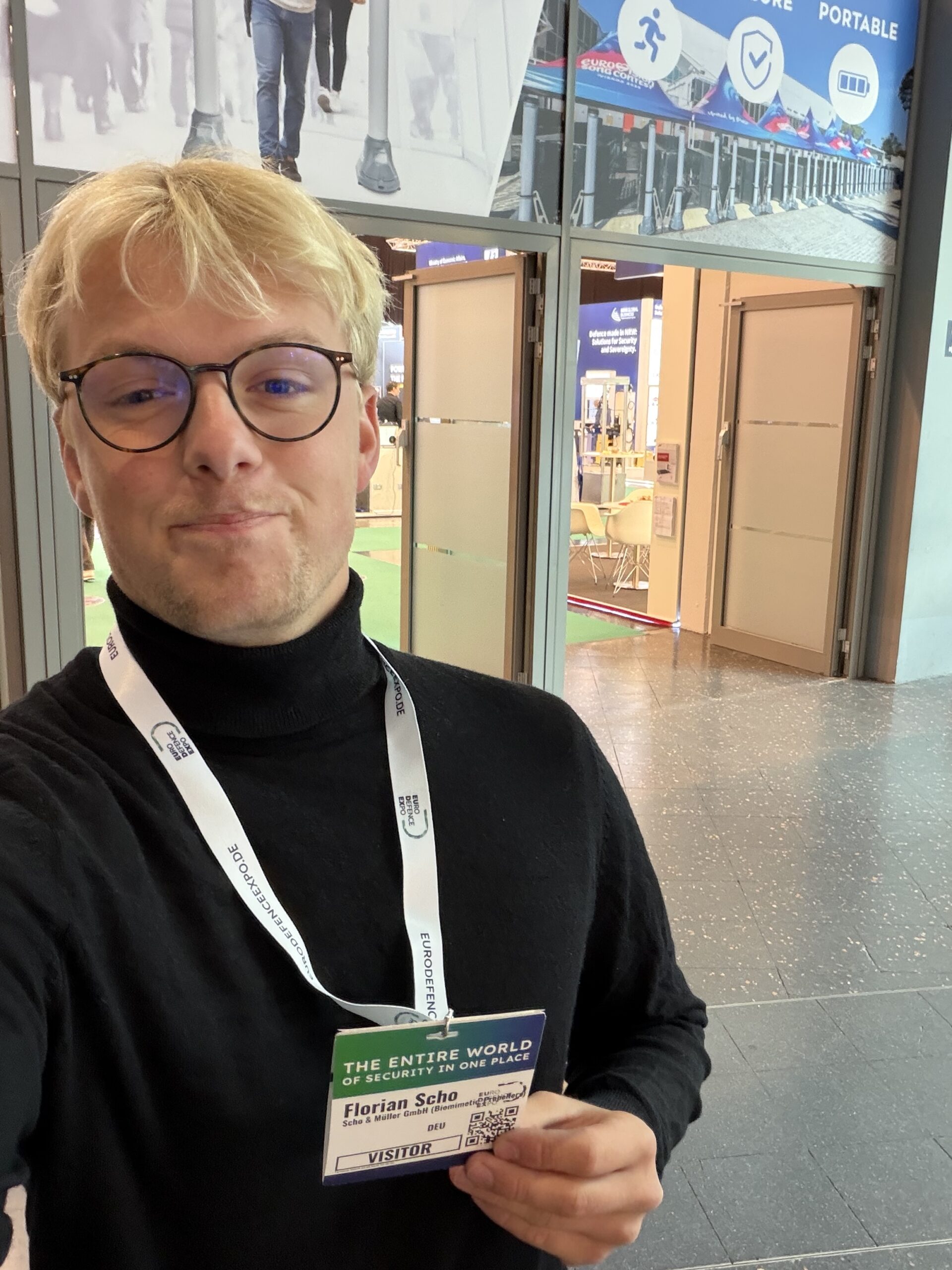 Florian Scho von Scho & Müller auf der EURO DEFENCE EXPO 2026 in Essen im Bereich UAV und Drohnentechnologie